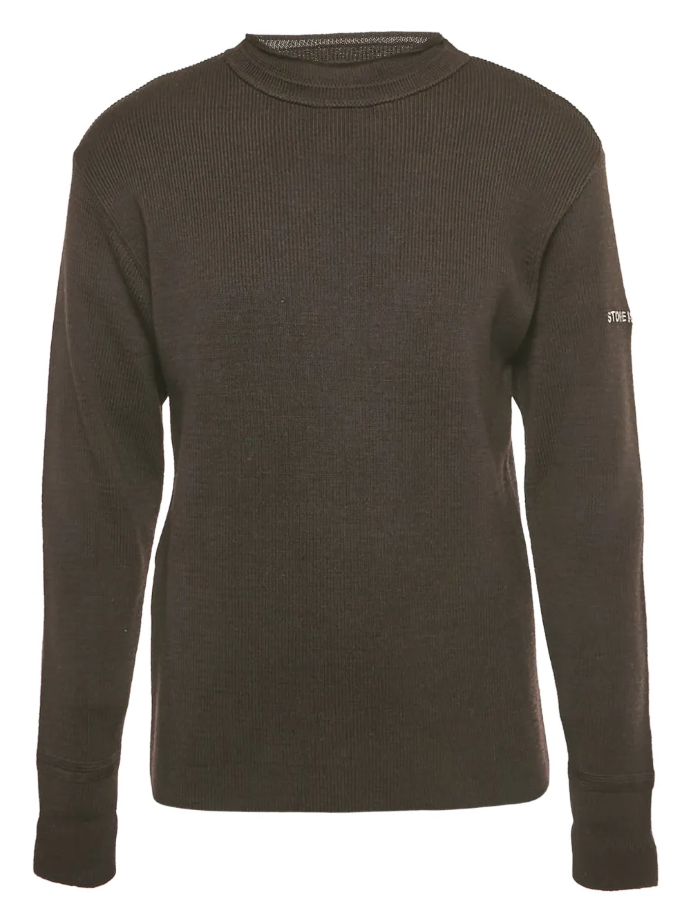 Stone Island ribbed-knit sweater - Marrone