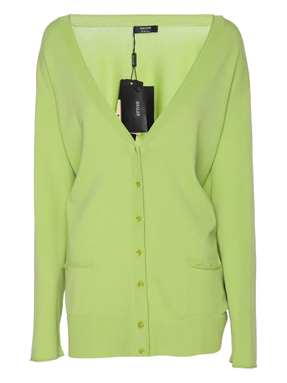 Pre-owned Basler Button Cardigan In Green