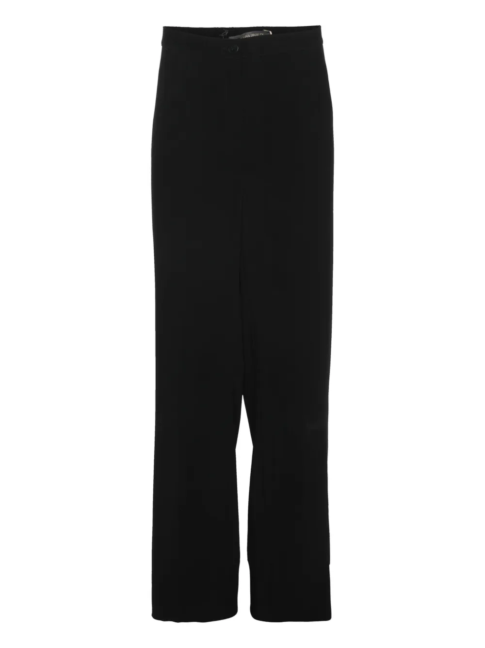 Pre-owned Marina Rinaldi Crepe Trousers In Black