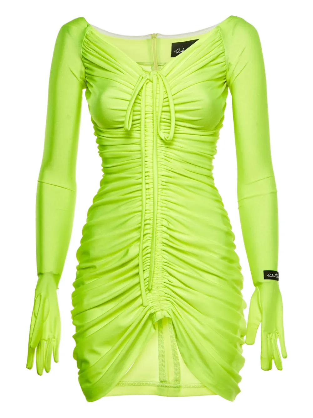 Richard Quinn gloves-detail mini dress - Verde