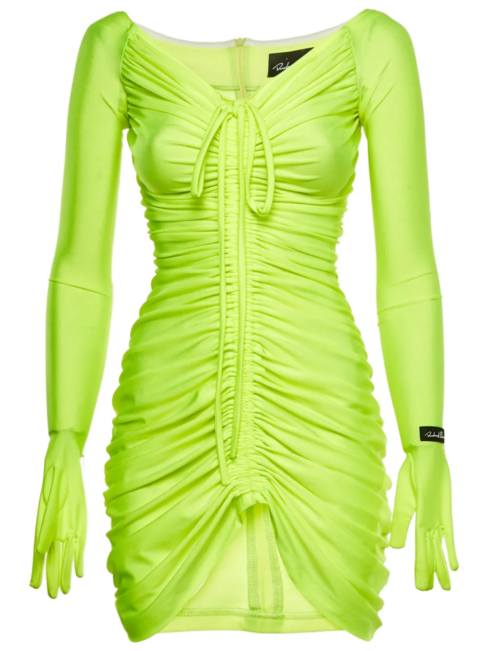 Richard Quinn gloves-detail mini dress - Groen