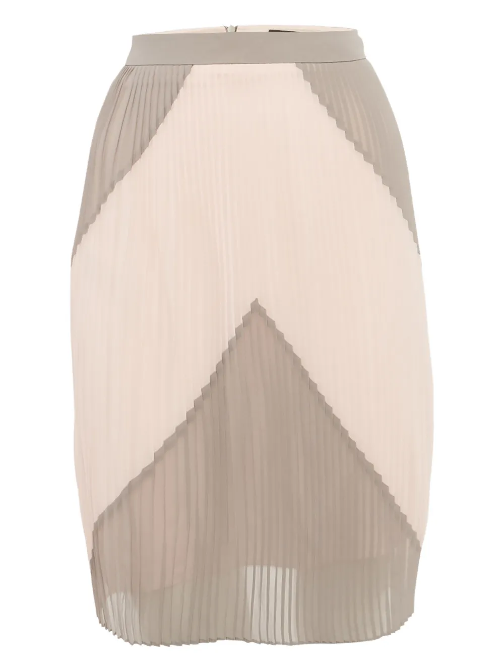 BOSS pleated colourblock midi skirt - Toni neutri