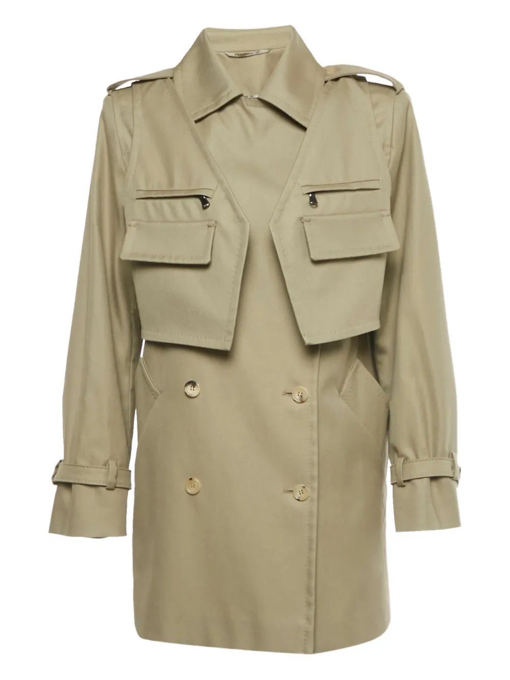 Max Mara Peonie double-breasted coat - Toni neutri