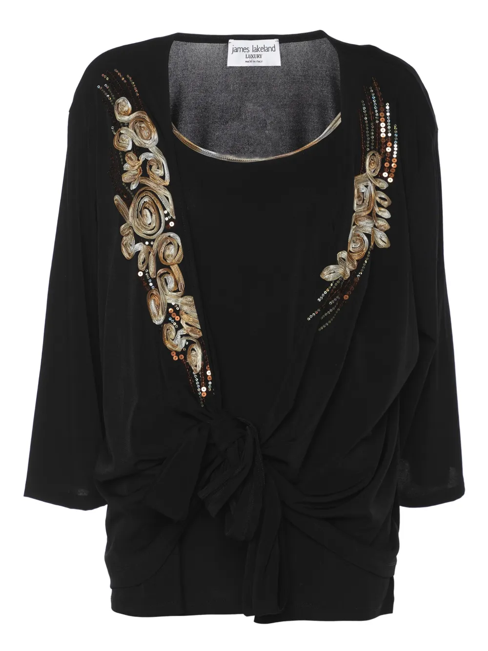 James Lakeland Blusa con paillettes - Nero