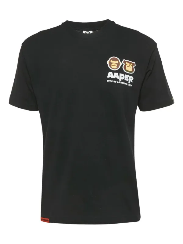 A BATHING APE® ロゴ Tシャツ | ブラック | FARFETCH JP