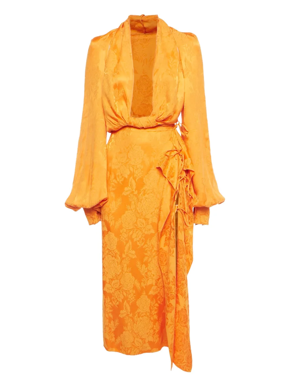 The Attico floral-detail skirt set - Orange