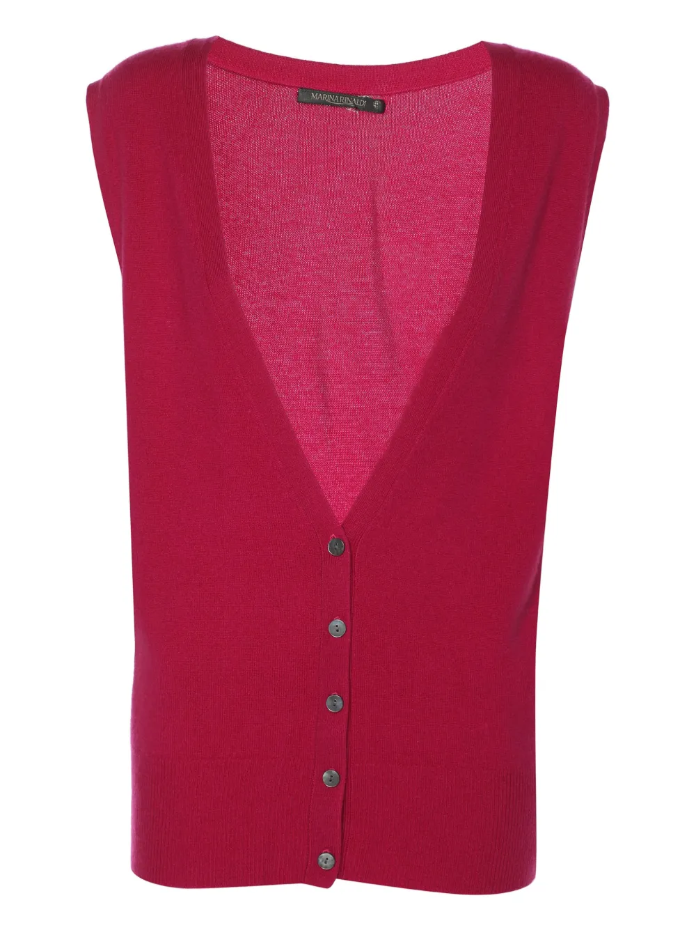 Marina Rinaldi Gilet con bottoni - Rosso