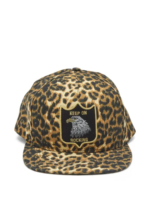 Saint Laurent Pre-Owned leopard-print embroidery cap