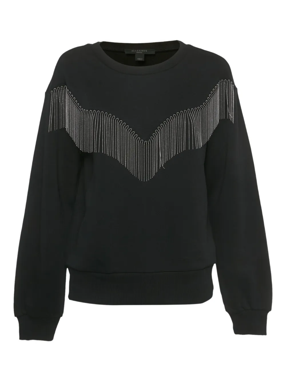 AllSaints sudadera con flecos | negro | Image 1