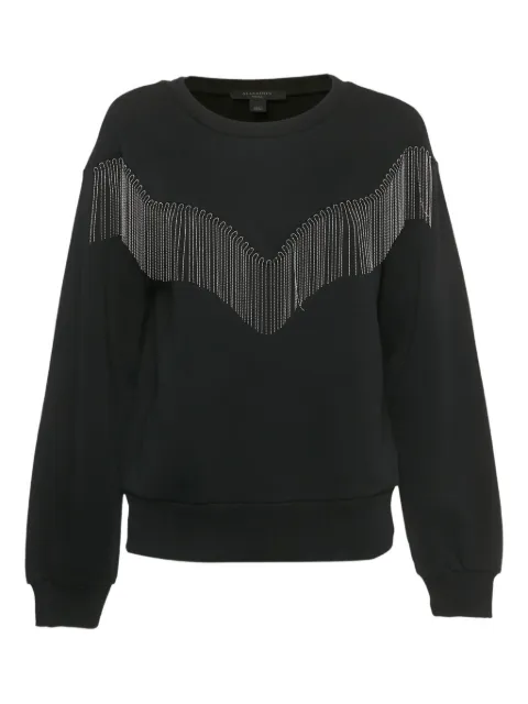 AllSaints fringe cotton sweatshirt