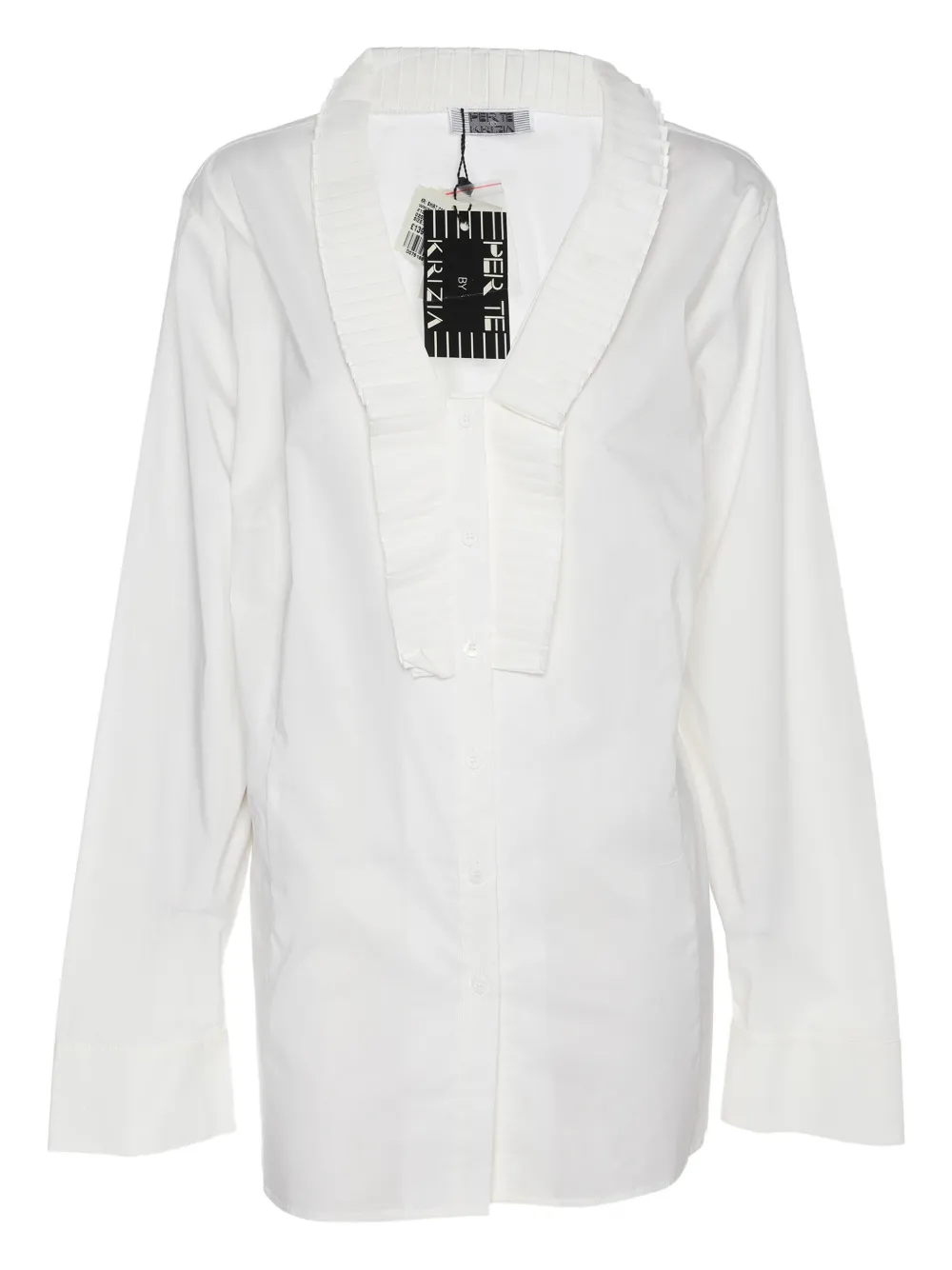 Krizia Pre-Owned Camicia con ruches - Bianco
