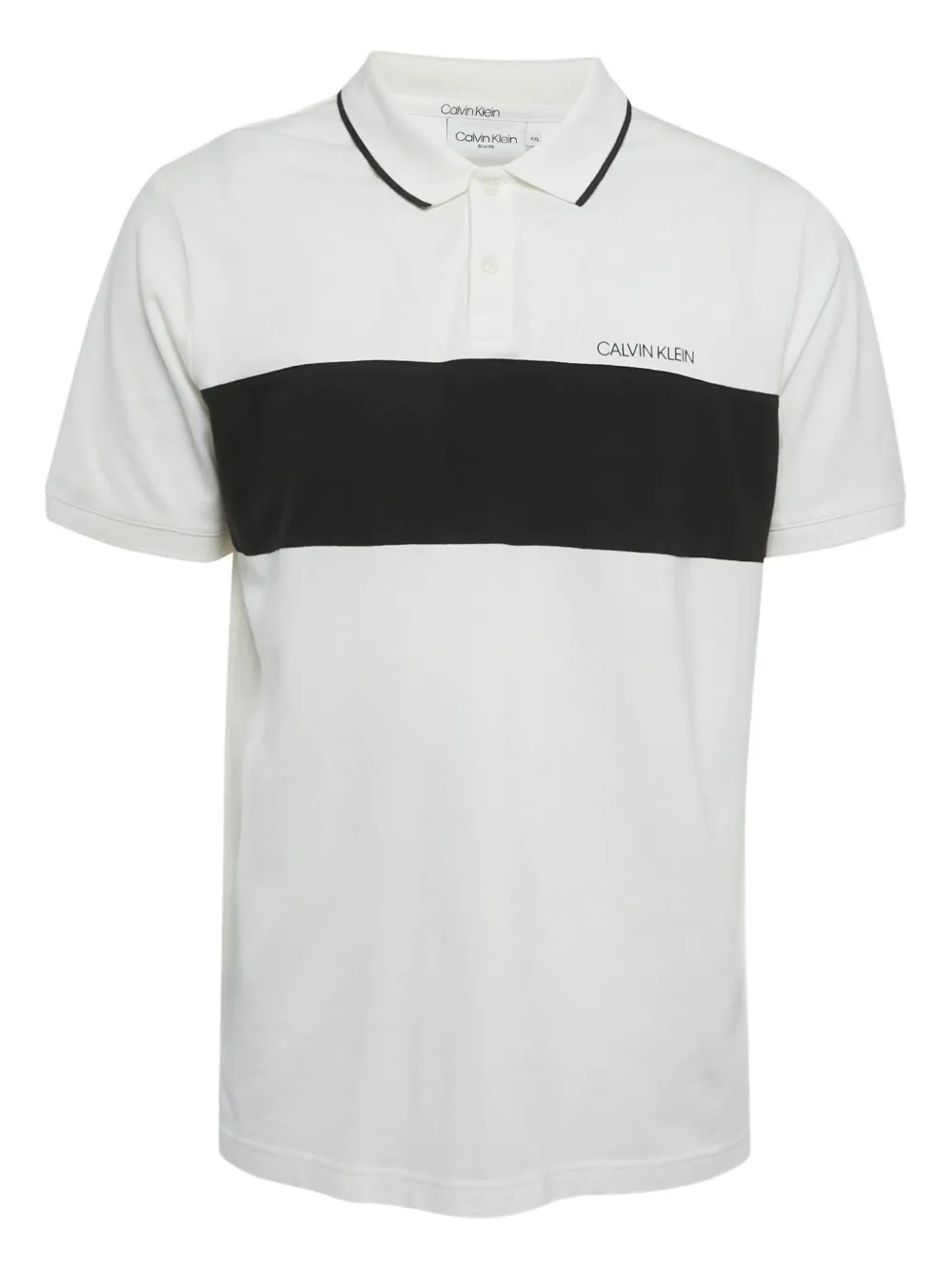 Pre-owned Calvin Klein Vintage Logo-appliqué Polo Shirt In White