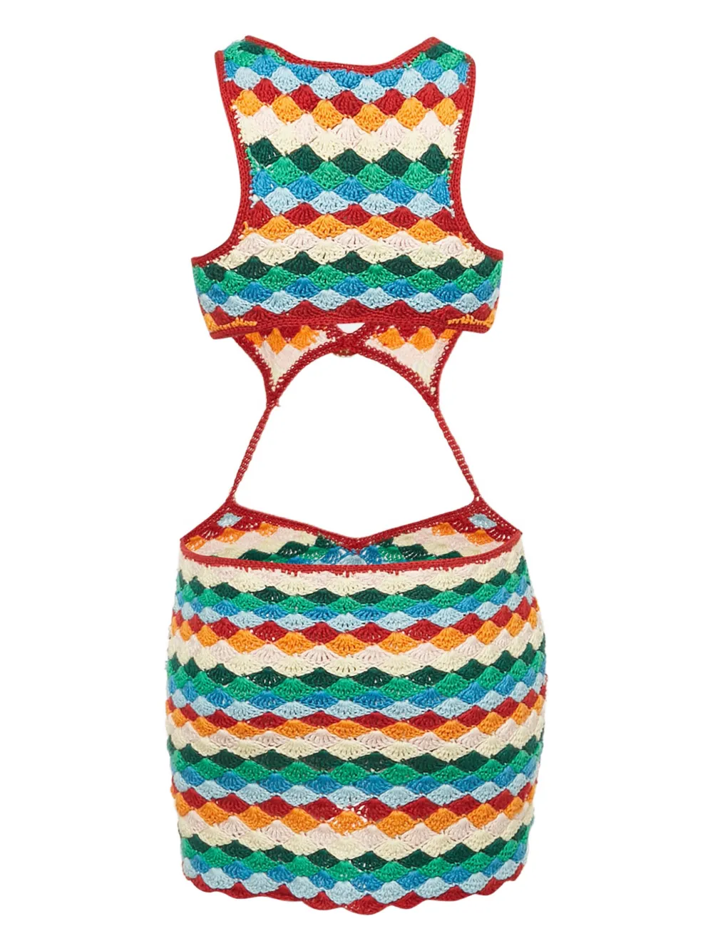 Casablanca crochet cut-out dress - Blauw