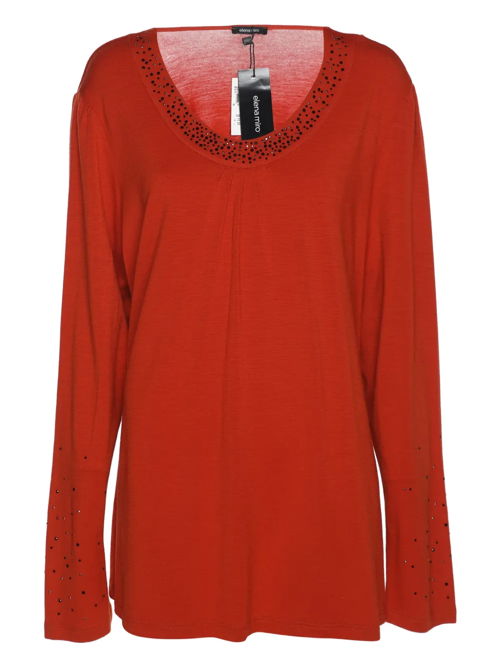 ELENA MIRO` Top con strass - Arancione