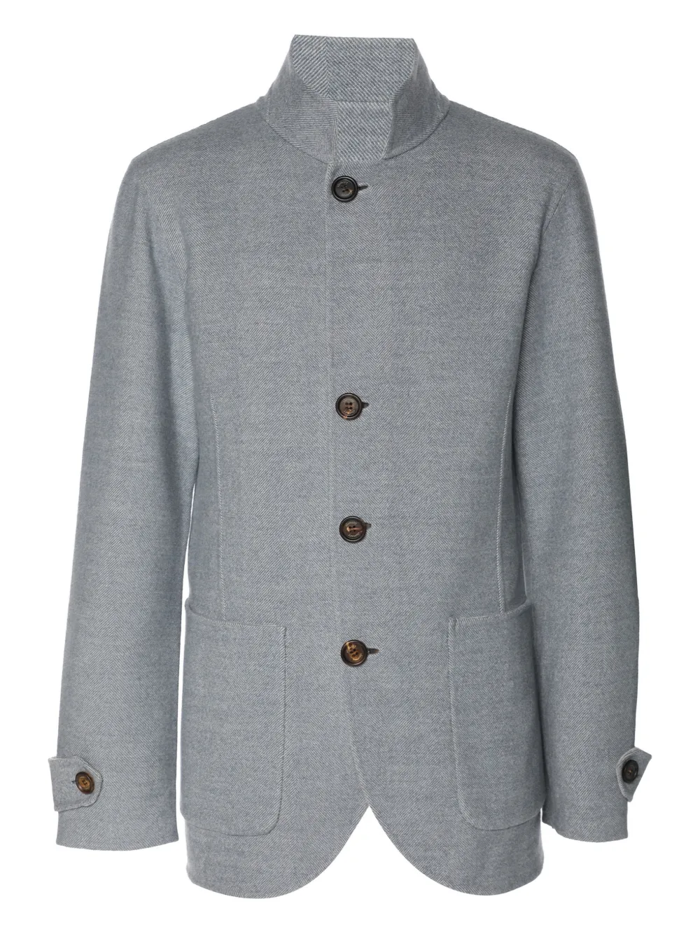 Pre-owned Eleventy Reversible Wool Jacket In Gray