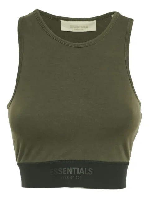 FEAR OF GOD ESSENTIALS logo-detail crop top 