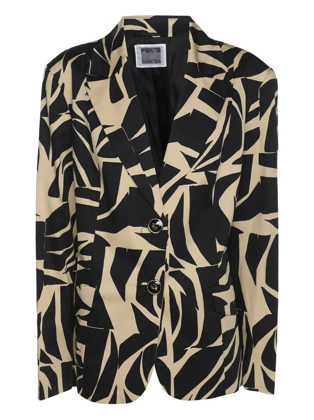Pre-owned Krizia Single-breasted Printed Blazer In Black