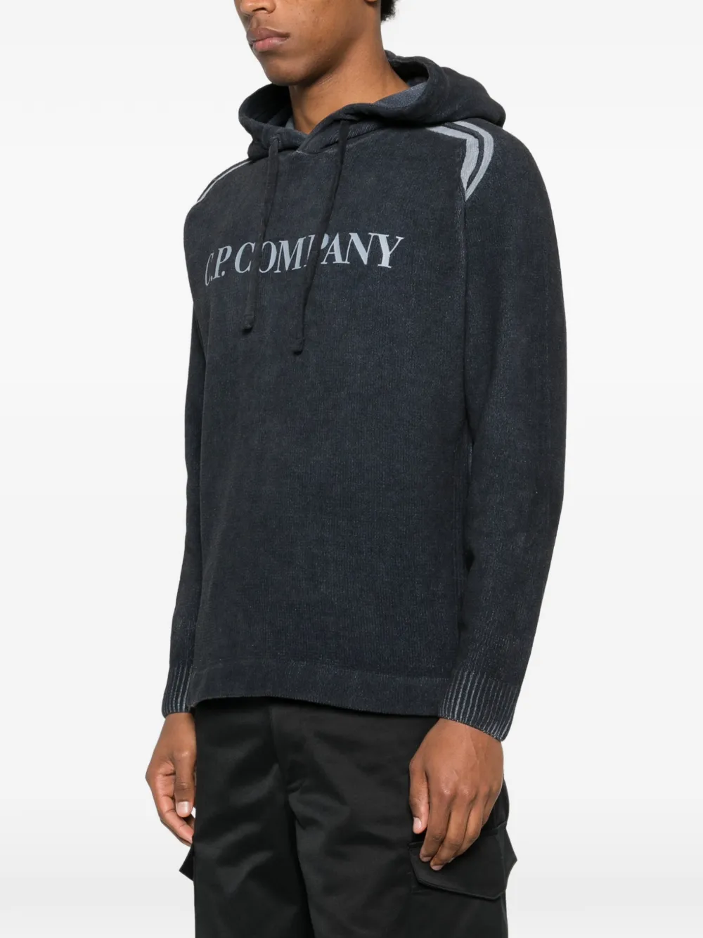 C.P. Company Hoodie met logostreep Grijs