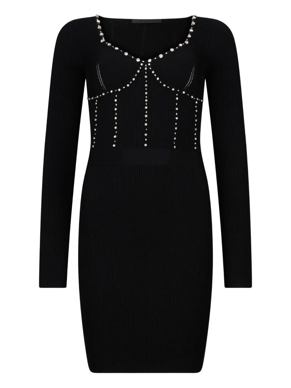 LIU JO robe courte en maille à ornements | noir | Image 1