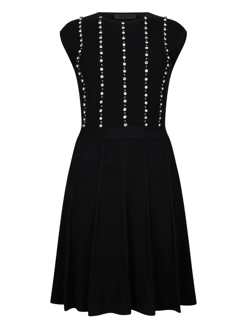LIU JO robe courte en maille à ornements | noir | Image 1