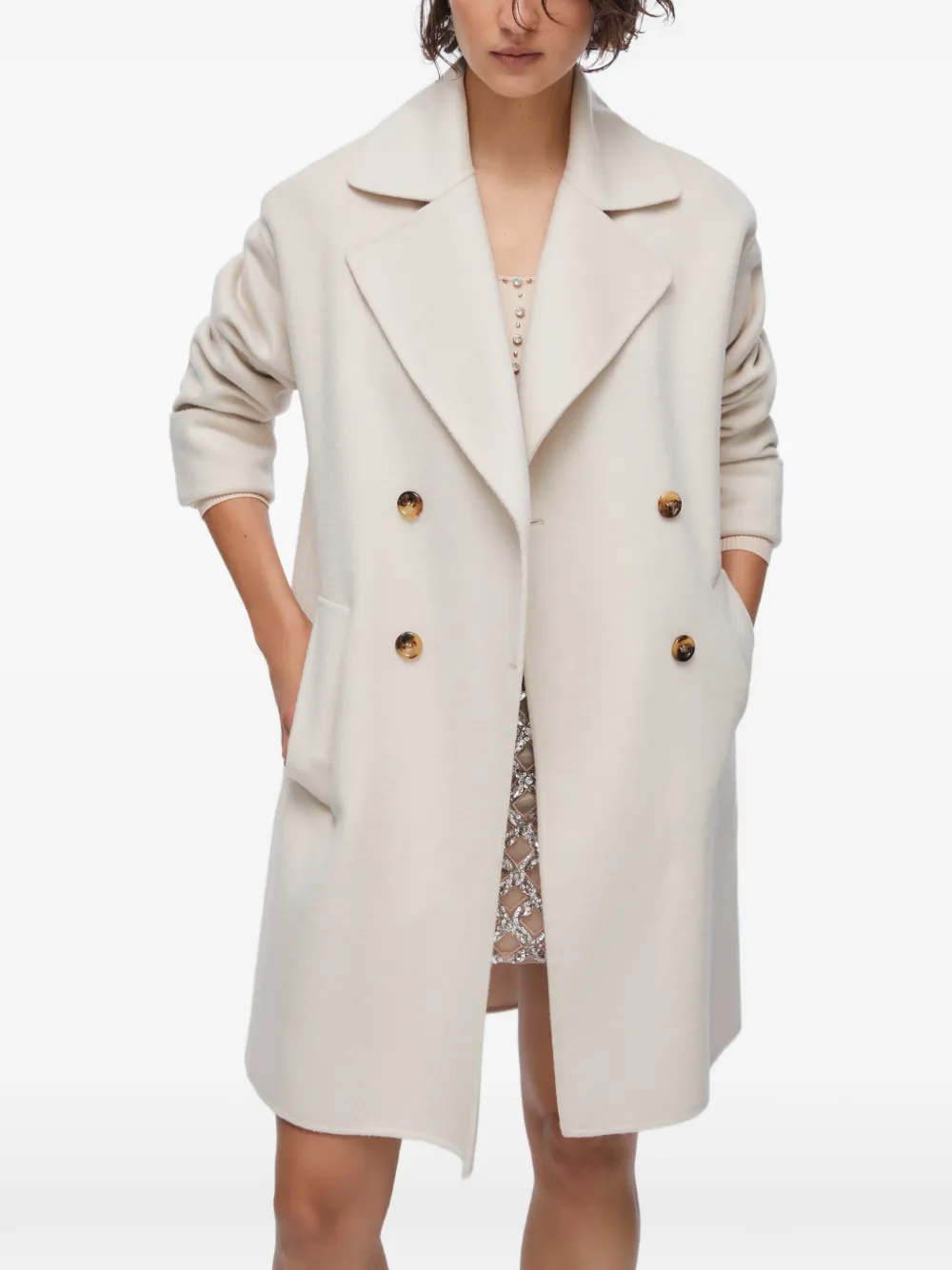  Liu Jo Double-breasted Coat - Neutrals 