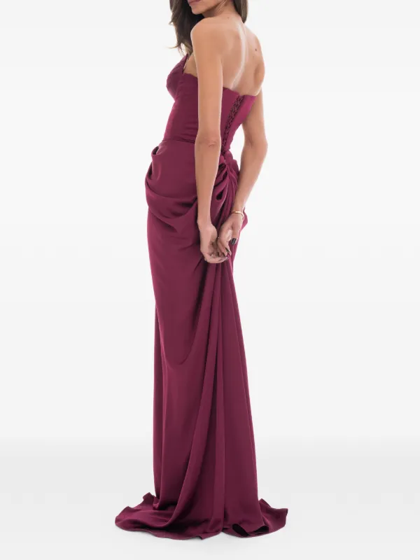 Ana Radu コルセット イブニングドレス | レッド | FARFETCH JP