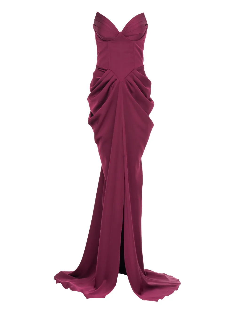 Ana Radu corset draped gown - Rosso