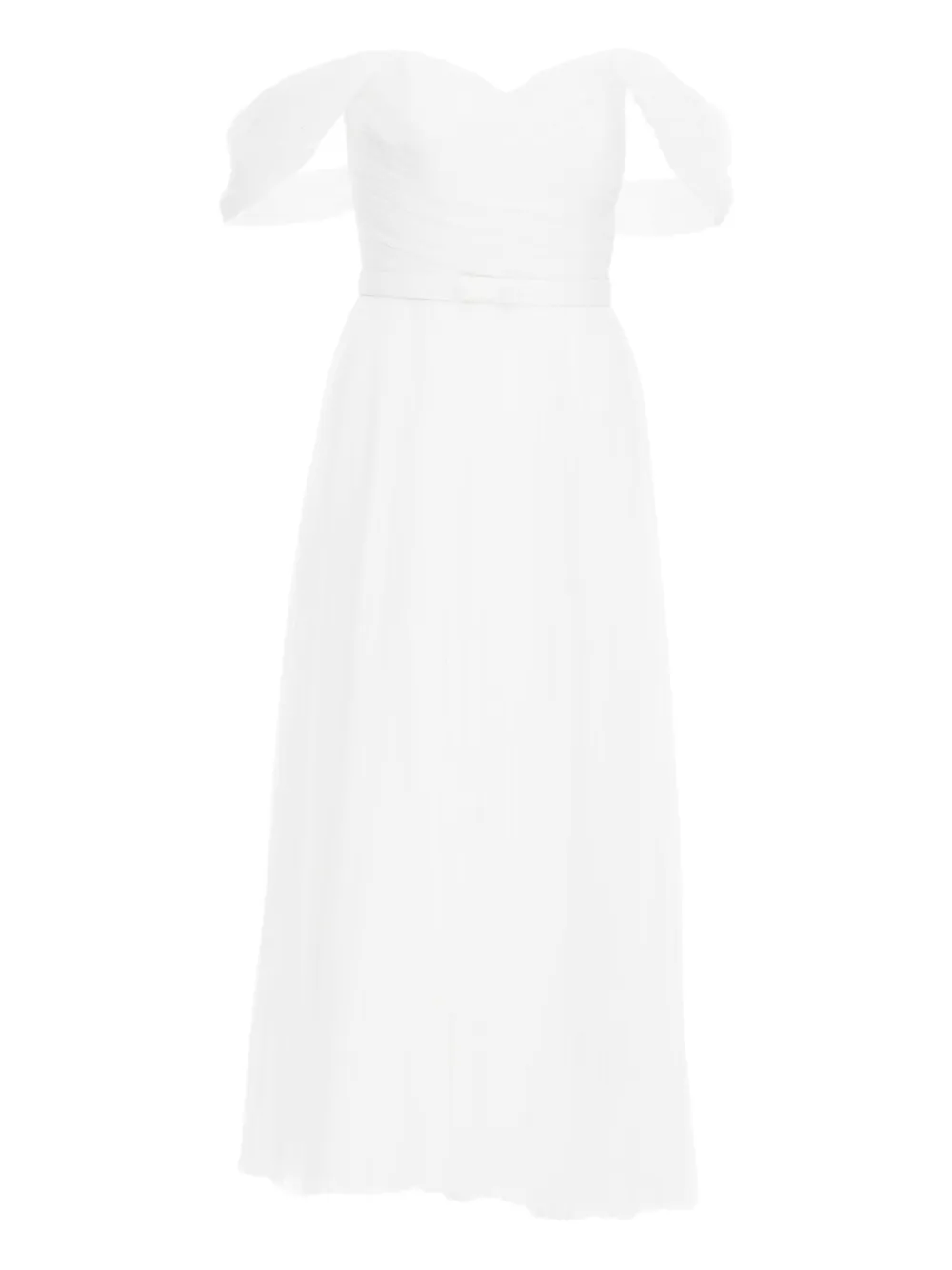 Ana Radu off-shoulder midi dress - Bianco