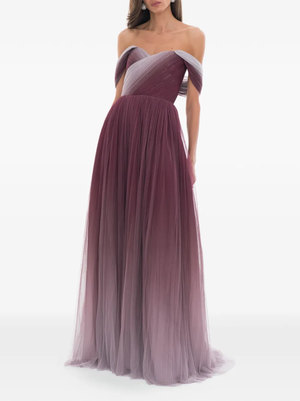 Ana Radu off-shoulder gradient dress - Bruin