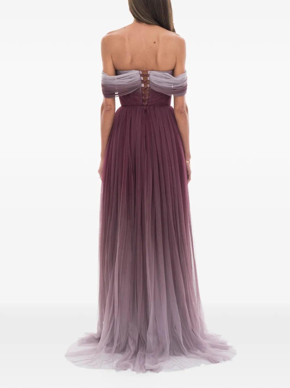 Ana Radu Off-shoulder jurk Bruin