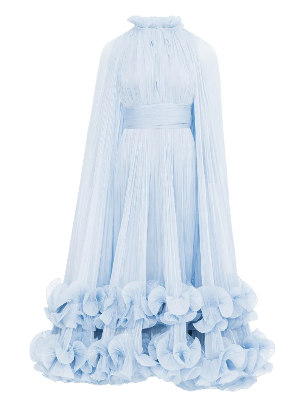 Ana Radu pleated cape dress - Blu