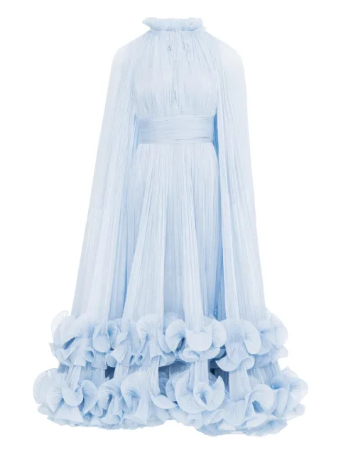 Ana Radu pleated cape dress