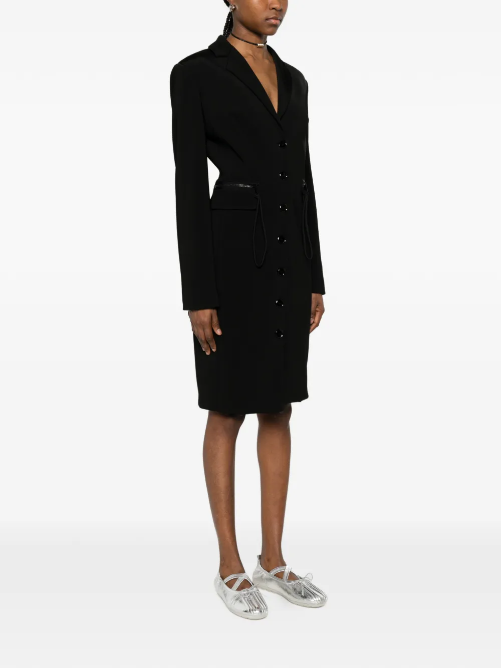 PINKO Honorata midi-jurk met lange mouwen Zwart