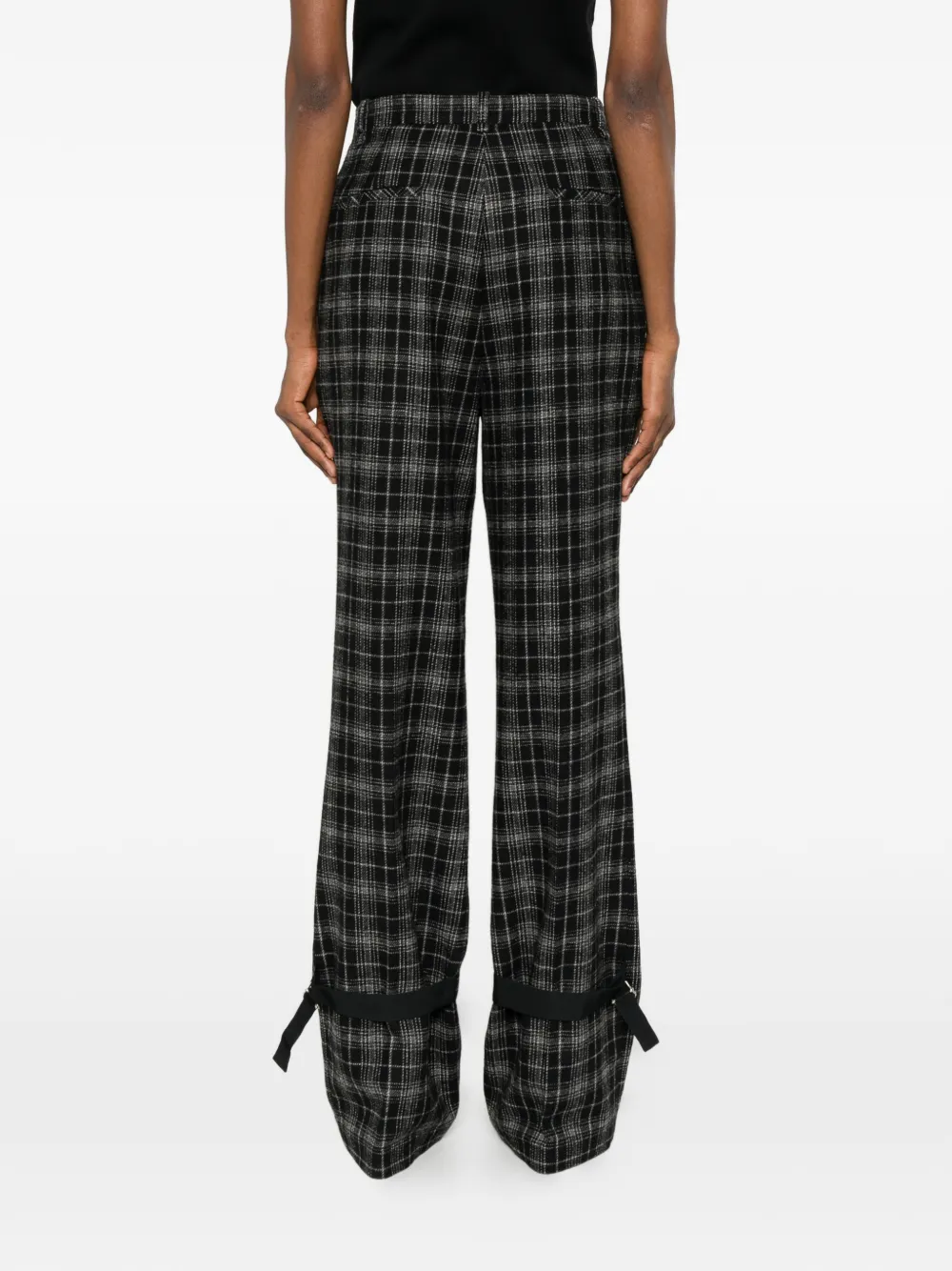 PINKO Lucita geruite broek Zwart