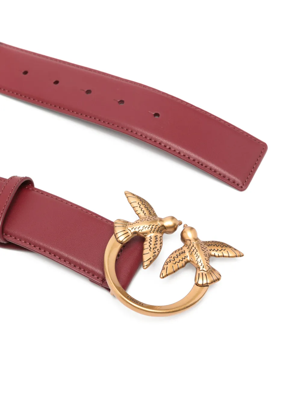PINKO bird-buckle belt - Rood