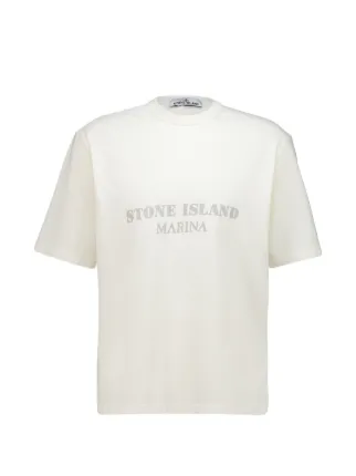 新品タグ付 STONE  MARINA Tシャツ　Mサイズ Stone Island Marina Tシャツ | ニュートラル | FARFETCH JP