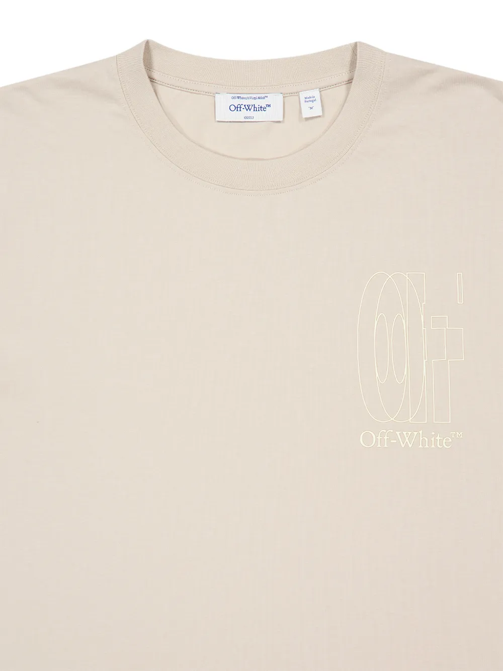 Off-White T-shirt met korte mouwen Beige