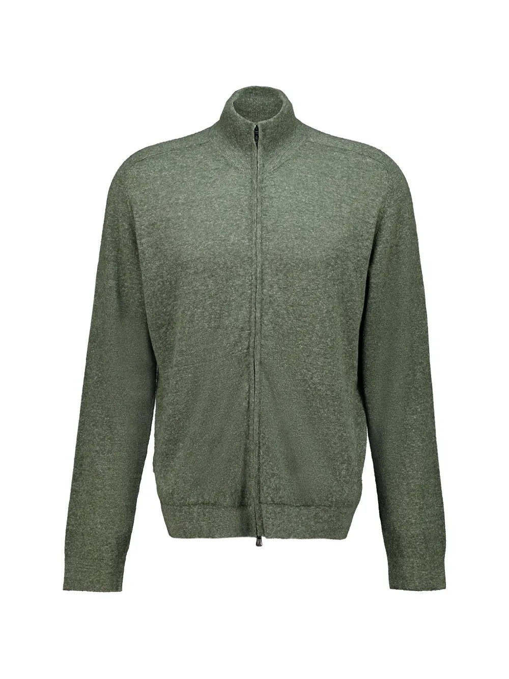 Piacenza Cashmere zip-up knitted cardigan - Grigio