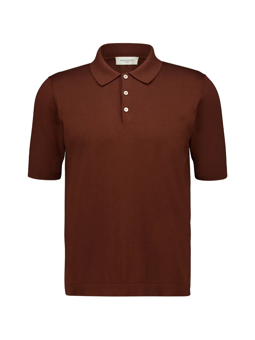 Piacenza Cashmere short-sleeved polo shirt - Marrone