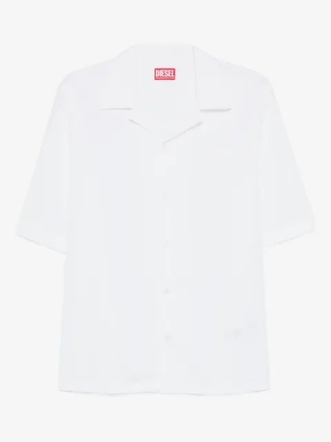 Diesel camisa de popelina con bordado Oval D