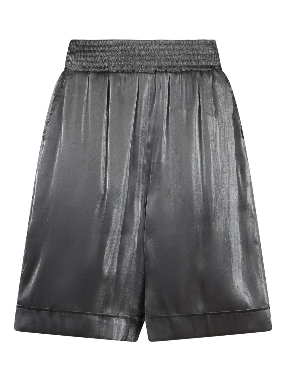 LIU JO laminated shorts - Grey