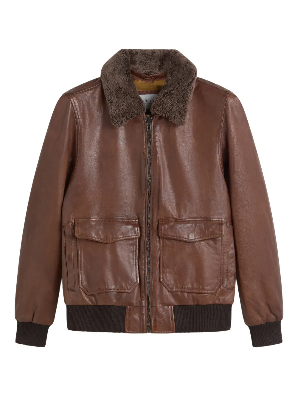 LES HÉRITIERS fur collar onyar jacket - Braun
