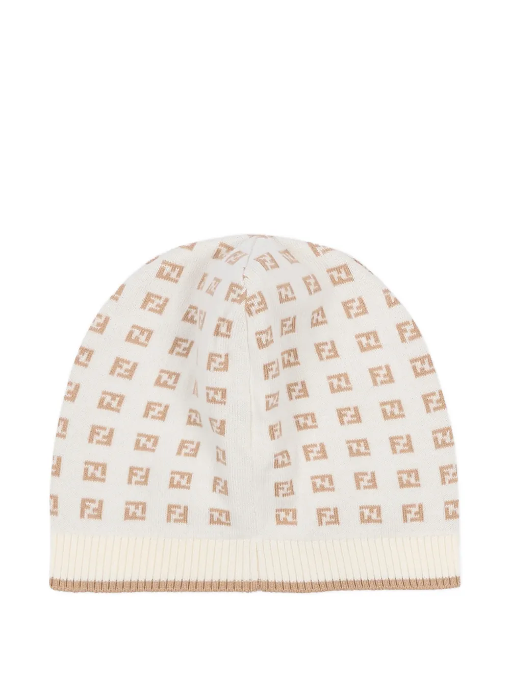 Fendi Kids monogram-pattern hat - Wit