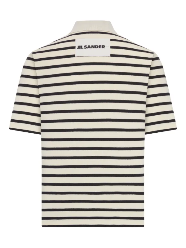 Jil Sander ストライプ ポロシャツ | ニュートラル | FARFETCH JP