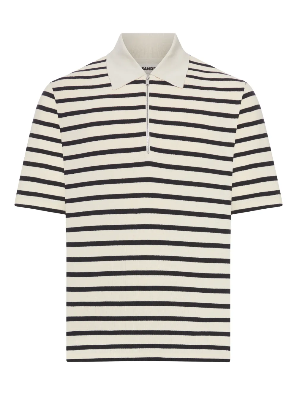 Jil Sander striped zip polo shirt - Toni neutri