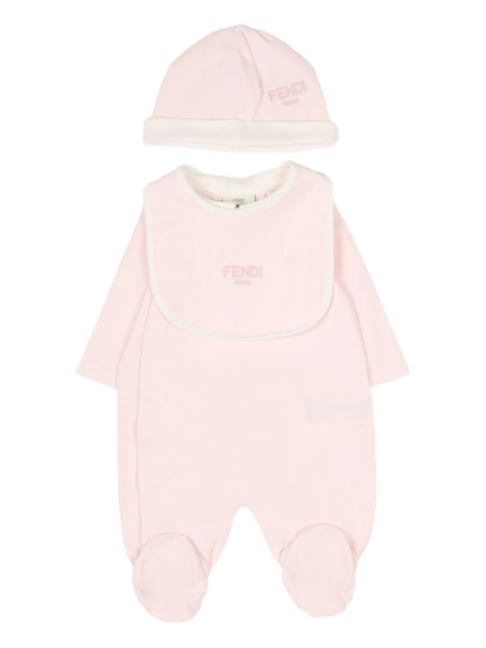 Fendi Kids collared babywear (set of three) - Rosa