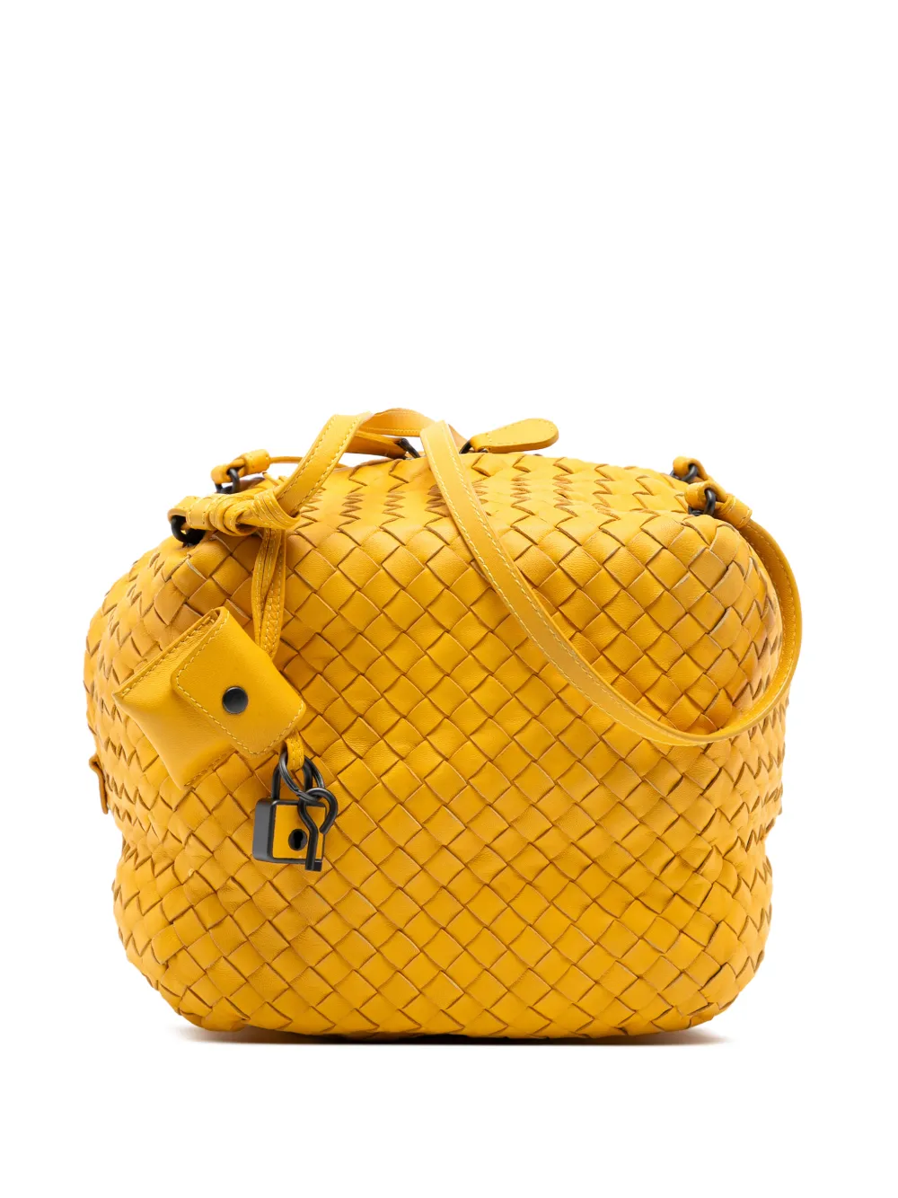 Bottega Veneta Pre-Owned Borsa a tracolla Intrecciato Cube in nappa 2012-2025 - Giallo