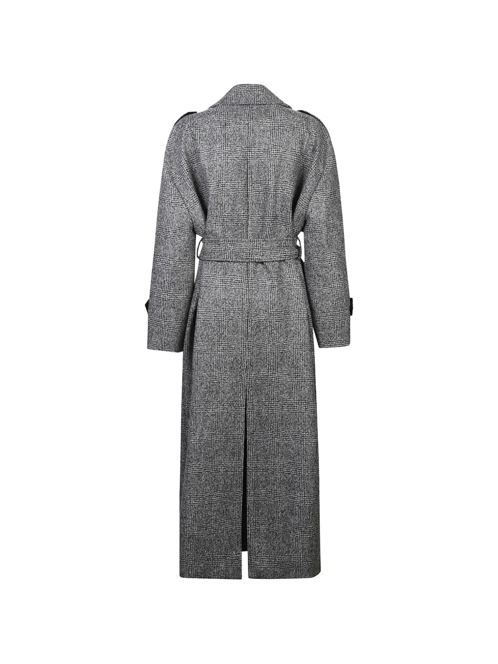  The Nina Studio Check Belted Coat - Grey 