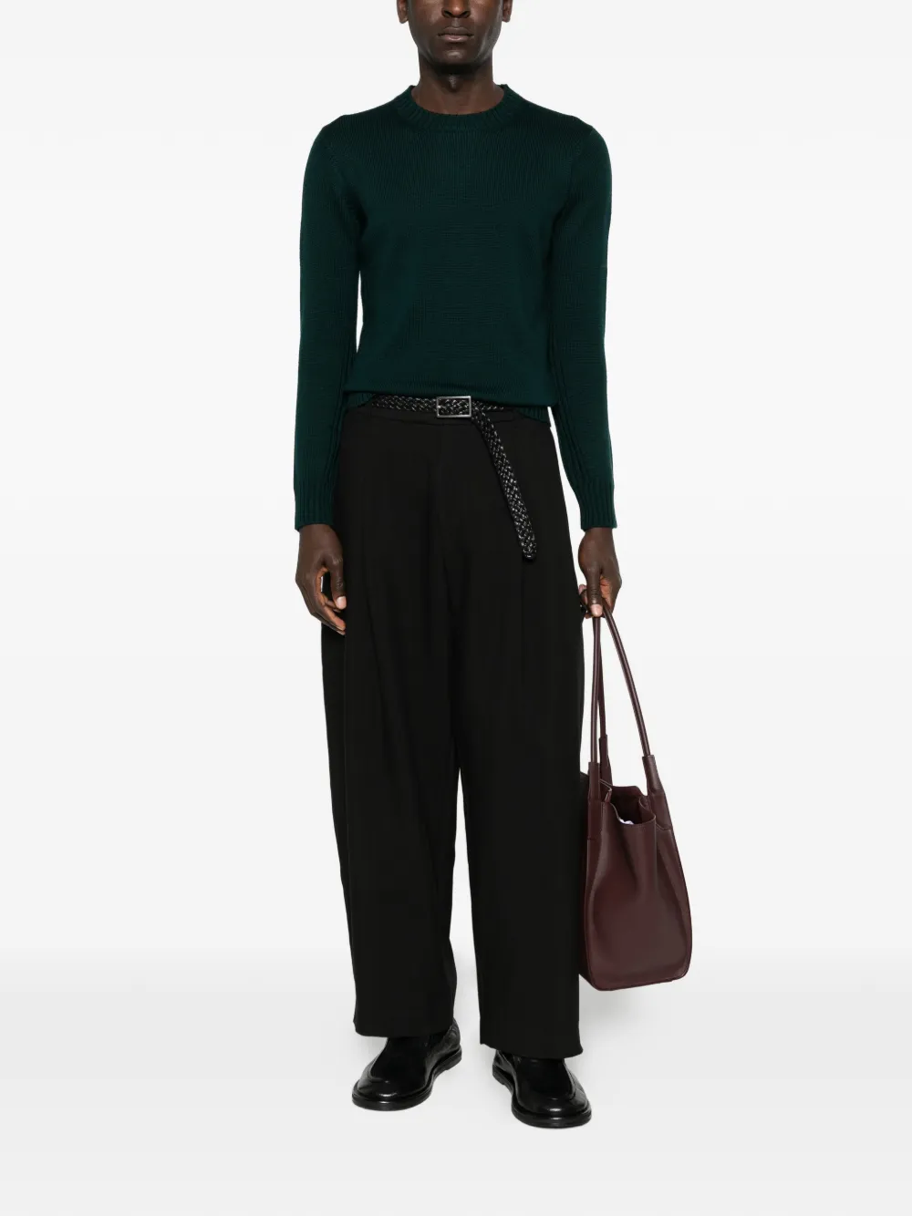 Kangra crew-neck knit sweater - Groen