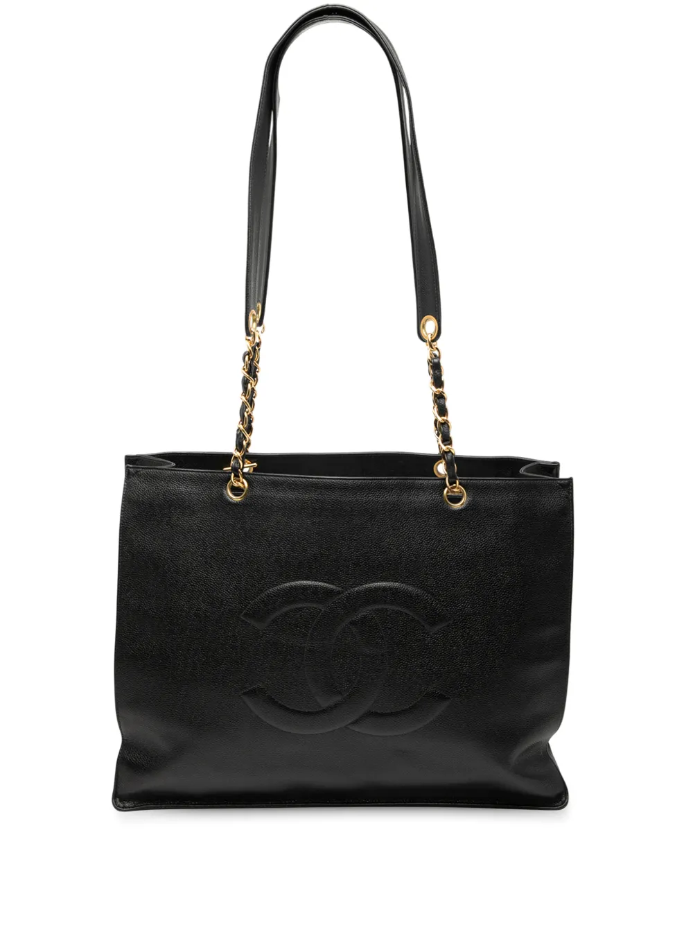 CHANEL Pre-Owned Borsa tote CC in pelle Caviar 1996-1997 - Nero